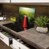 SMTDeco Stove Cover 80.5 × 52 cm – Extra Counter Space, Splash Guard & Cutting Board, Tempered Glass, Scratch-Resistant, for Induction/Ceramic Cooktops, 1-Piece, Green Grass Painting Design view 3