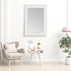 CLAMARO Otto Baroque Wall Mirror, Solid Spruce Wood, 45 x 95 cm, Matte White view 2
