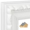 CLAMARO Otto Baroque Wall Mirror, Solid Spruce Wood, 45 x 95 cm, Matte White view 4
