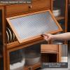 YUZES Freestanding Kitchen Buffet Cabinet with Acrylic Doors, 70 x 32 x 117 cm view 2