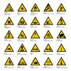 W213 - Warning: Hands and Gears - Safety Sign - Customizable Size - ISO 7010 view 2