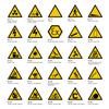 W213 - Warning: Hands and Gears - Safety Sign - Customizable Size - ISO 7010 view 3
