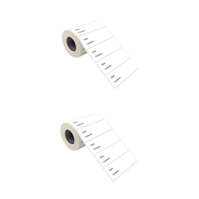 MAGICLULU 2-Roll Self-Adhesive Food Date Labels, Waterproof Refrigerator Stickers for Storage Organization