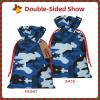 Blue Camouflage Drawstring Gift Bag view 3