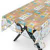 Transparent Printed Oilcloth Tablecloth with Hem, Maison Design, 140 x 140 cm view 1