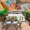 Transparent Printed Oilcloth Tablecloth with Hem, Maison Design, 140 x 140 cm view 3