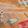 Transparent Printed Oilcloth Tablecloth with Hem, Maison Design, 140 x 140 cm view 4