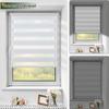 Double Roller Blind, No-Drill Clamp-Fit or Drill Mount, White, 35 x 180 cm view 2