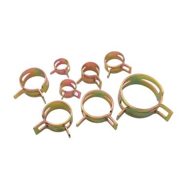 10-Piece 65Mn Galvanized Manganese Steel Spring Hose Clamps, 6–32 mm ID, ERBER (14 mm ID)