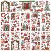 Lincia 10-Sheet Christmas Transfer Stickers for Crafts and Furniture, Snowman, Vintage Reindeer and Gnome, 15 x 30 cm (Casual) view 1