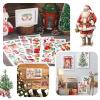 Lincia 10-Sheet Christmas Transfer Stickers for Crafts and Furniture, Snowman, Vintage Reindeer and Gnome, 15 x 30 cm (Casual) view 2
