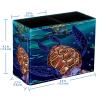 VAPOKF Turtle Swim in Sea Desk Pen Holder, 2 Compartments, Makeup Brush Organizer view 4