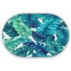 Summer Palm Leaves Oval Plush Shaggy Door Mat, 16 x 24 in view 2