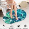 Summer Palm Leaves Oval Plush Shaggy Door Mat, 16 x 24 in view 4
