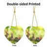Funny Rabbit Printed Heart Ceramic Christmas Ornament view 4