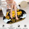 Happy Halloween Oval Door Mat, Plush Shaggy Small Area Rug, 16 x 24 in, Soft Absorbent, Washable, Non-Slip Floor Carpet view 4