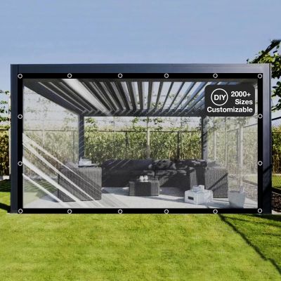 Ezcasch Clear Waterproof Tarp, 3.8 x 4.1 m, 420 g/m², 0.35 mm