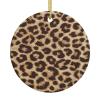 OPSREY Funny Leopard Print Christmas Ceramic Ornament view 1