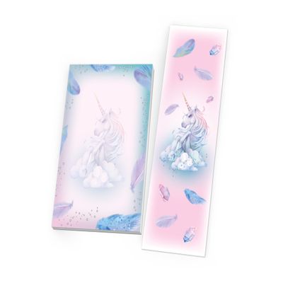 Limonia 12 Bookmarks + 12 Mini Notepads, 25 Sheets Each, Unicorn & Horse Party Favor Set