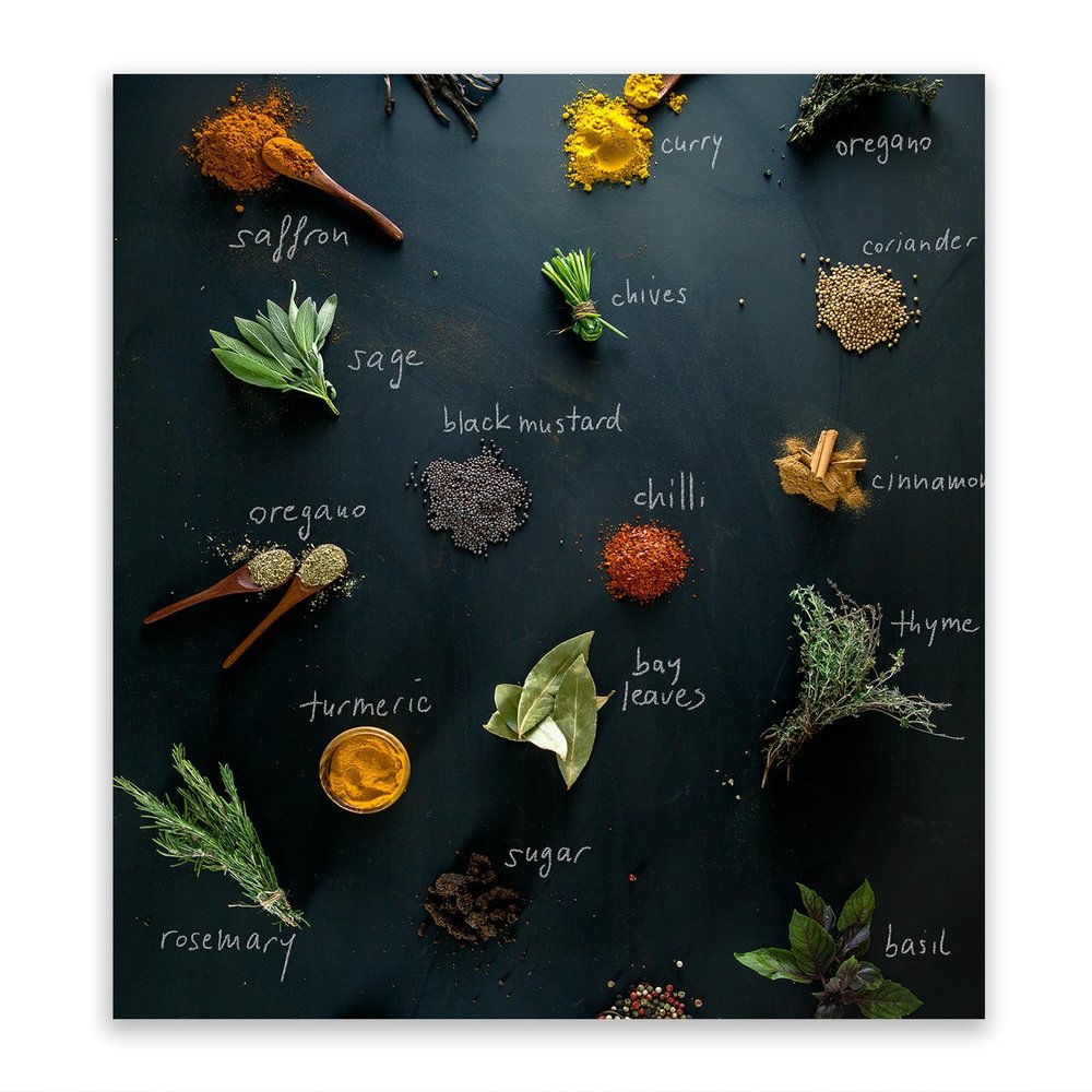 SMTDeco Stove Cover 60 × 65 cm, Tempered ESG Glass, Scratch-Resistant & Slip-Resistant, Splash Guard & Cutting Board for Induction/Ceramic Cooktops, 1-Piece, Graphite Spices Design
