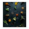 SMTDeco Stove Cover 60 × 65 cm, Tempered ESG Glass, Scratch-Resistant & Slip-Resistant, Splash Guard & Cutting Board for Induction/Ceramic Cooktops, 1-Piece, Graphite Spices Design view 1