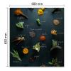 SMTDeco Stove Cover 60 × 65 cm, Tempered ESG Glass, Scratch-Resistant & Slip-Resistant, Splash Guard & Cutting Board for Induction/Ceramic Cooktops, 1-Piece, Graphite Spices Design view 2