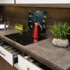SMTDeco Stove Cover 60 × 65 cm, Tempered ESG Glass, Scratch-Resistant & Slip-Resistant, Splash Guard & Cutting Board for Induction/Ceramic Cooktops, 1-Piece, Graphite Spices Design view 3