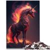 1000-Piece Adult Puzzle, Blazing Unicorn Cardboard Jigsaw Puzzle view 1