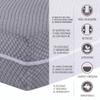 Degrees home Teide Mattress Protector with Zipper, 105 cm, Gray view 3