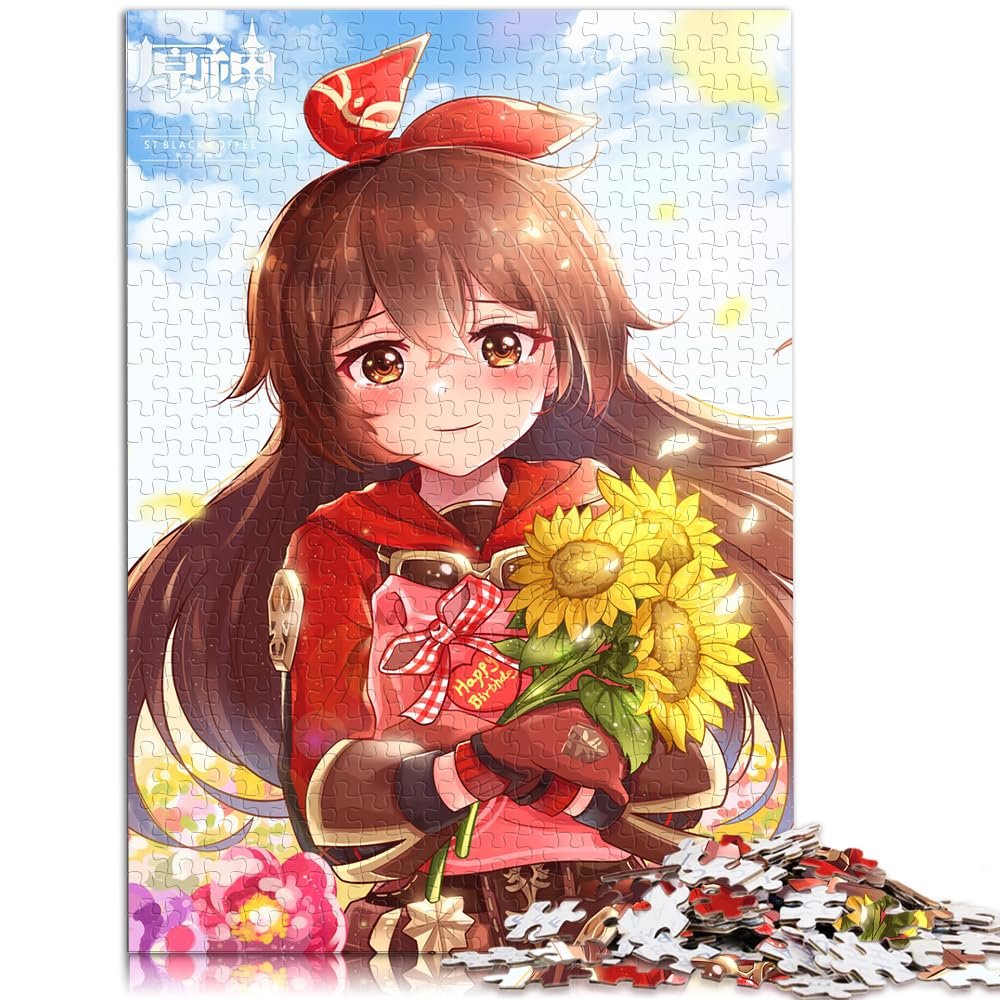 1000-Piece Puzzle for Adults, Genshin Impact Amber Wood Puzzle, 19.7 x 29.5 Inches