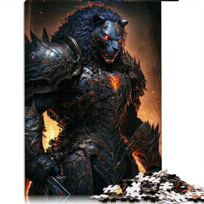 Adult Puzzle, 1,000 Pieces, Warrior Lion, Wooden Puzzle for Adults and Children, Gift Idea, 19.7 x 29.5 in