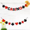 Poker Bunting Banner, 2 m, Felt, Poker Party Decoration view 4