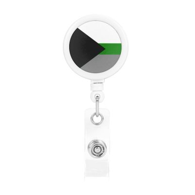Demiromantic Pride Flag Retractable Badge Reel ID Card Holder