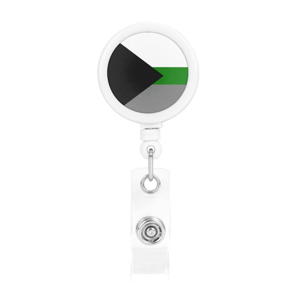 Demiromantic Pride Flag Retractable Badge Reel ID Card Holder