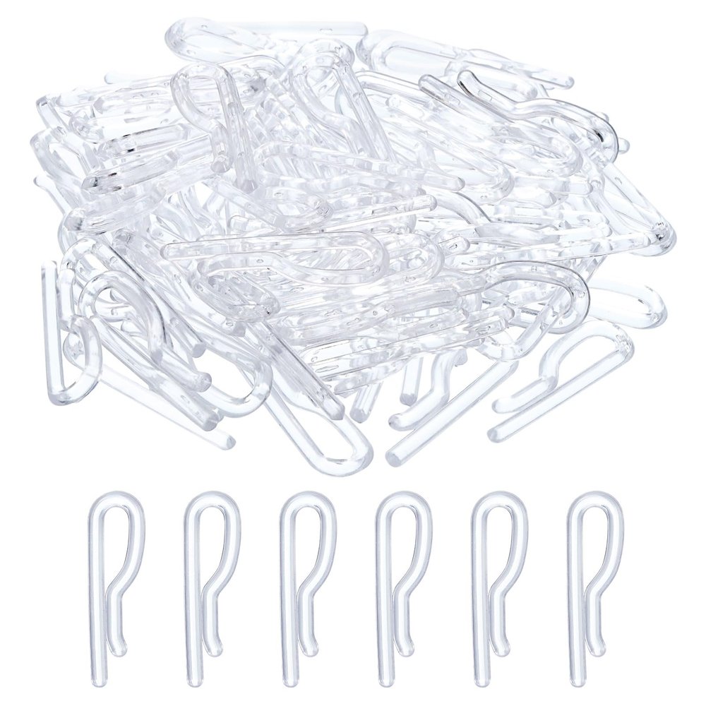 QUARKZMAN 100-Piece Durable Plastic Crocodile Clips, 1.42 in, Clear