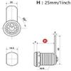 Cam Locks for Mailboxes and Cabinets, 2-Pack view 3