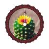 Festive Christmas Tree Skirt with Blooming Cactus Design view 1