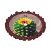 Festive Christmas Tree Skirt with Blooming Cactus Design view 2
