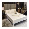 Queen 100S Pima Cotton Satin Fitted Sheet, White, 180x20 view 1