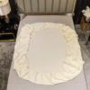 Queen 100S Pima Cotton Satin Fitted Sheet, White, 180x20 view 2