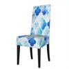 LaVami Dining Chair Cover with Moroccan Quatrefoil Design and Geometric Floral Pattern view 1