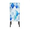 LaVami Dining Chair Cover with Moroccan Quatrefoil Design and Geometric Floral Pattern view 3
