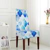 LaVami Dining Chair Cover with Moroccan Quatrefoil Design and Geometric Floral Pattern view 4