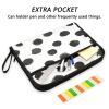A4 Accordion File Folder with 13 Compartments and Zipper, Black/White Watercolor Dot view 2