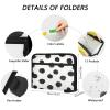 A4 Accordion File Folder with 13 Compartments and Zipper, Black/White Watercolor Dot view 3