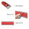 Sourcing Map 1-Piece Vinyl Stair Nosing, Non-Slip Stair Edge Protector, 1 m, Red & Gray view 3