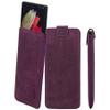 Suncase Genuine Leather Slim Pouch for Asus Zenfone 10, Antique Purple view 1