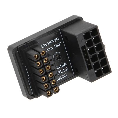 600W 12V HPWR 16P Male-to-Female 180-Degree GPU Power Adapter, PCIe Connector for ATX 3.0 Desktop PC Power Supplies (PH316 Black)