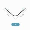 L-Shaped Corner Shower Curtain Rod, Black, Adjustable, No-Drill view 2