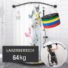 L-Shaped Corner Shower Curtain Rod, Black, Adjustable, No-Drill view 4